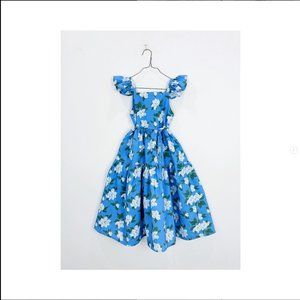Wolfechild flutter sleeve dress in magnolia print